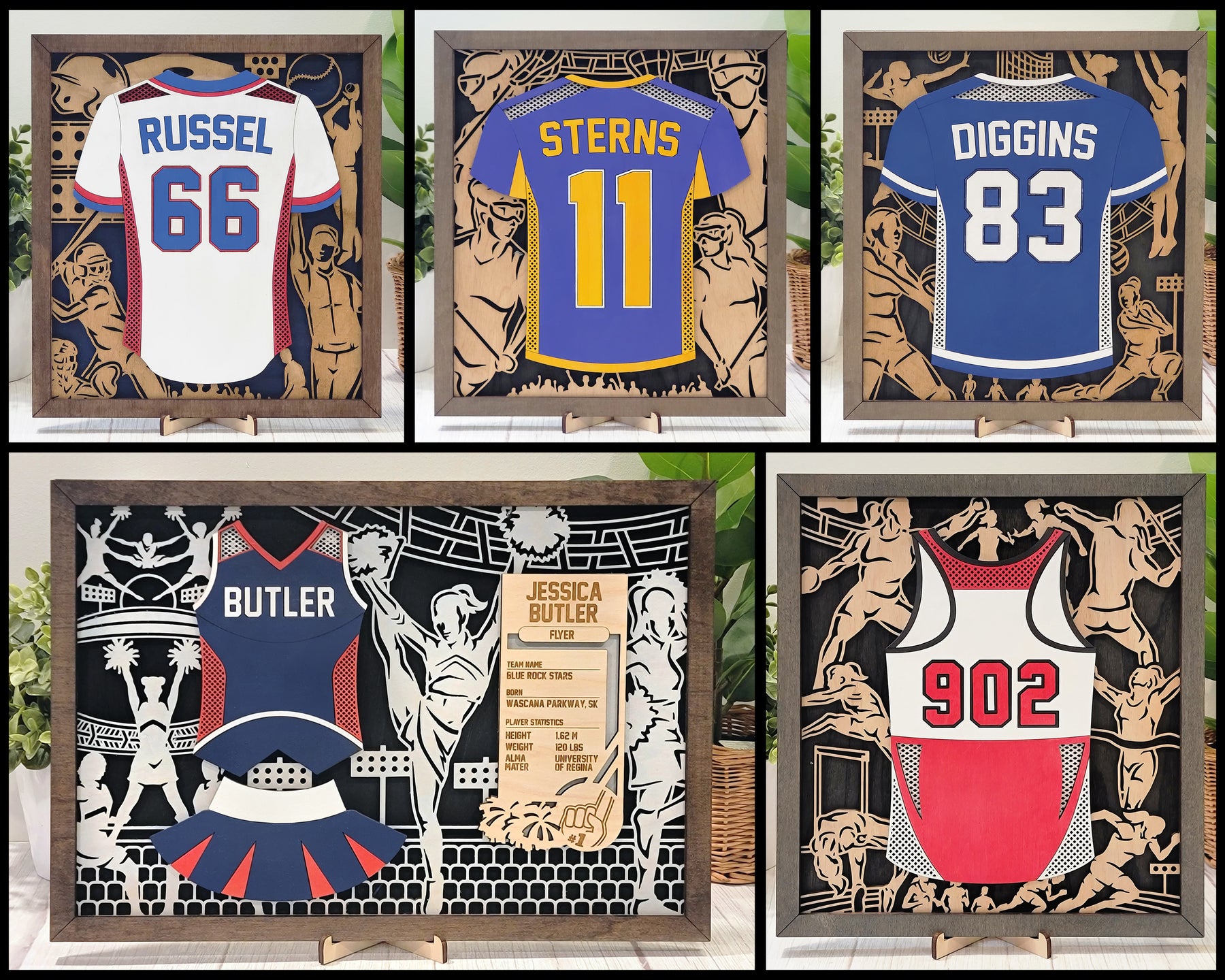 Commemorable Shadow Box Special Commemorative Shadow Box Jersey – Southern Charm Expressions